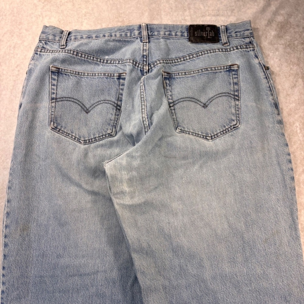 Vintage Levi's SilverTab Loose Jeans 40x34 Light Wash Baggy Distressed Denim